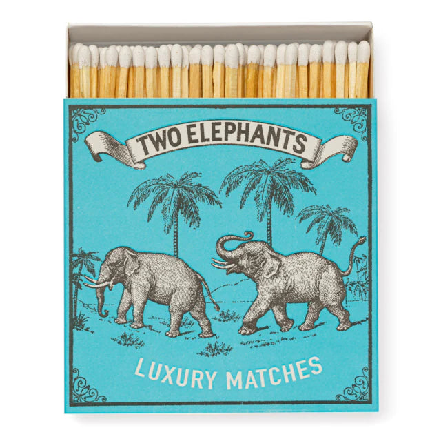 Archivist Gallery | Square Matchbox - Two Elephants