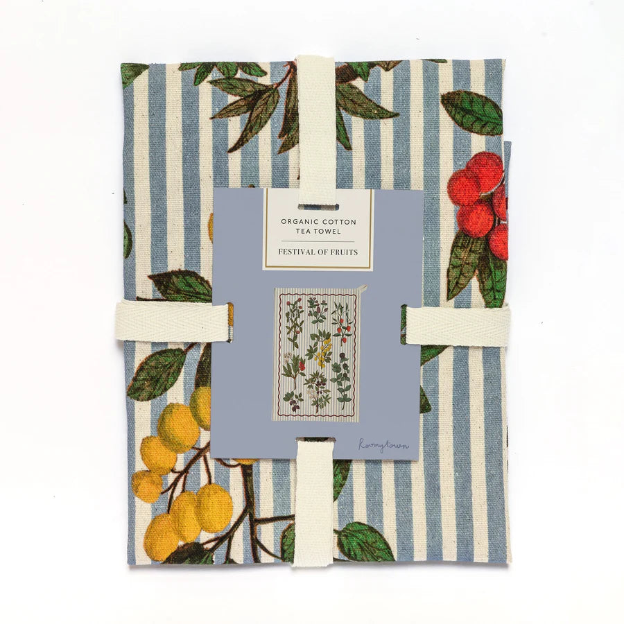 Roomytown | Organic Cotton Tea Towel - Festival of Fruits