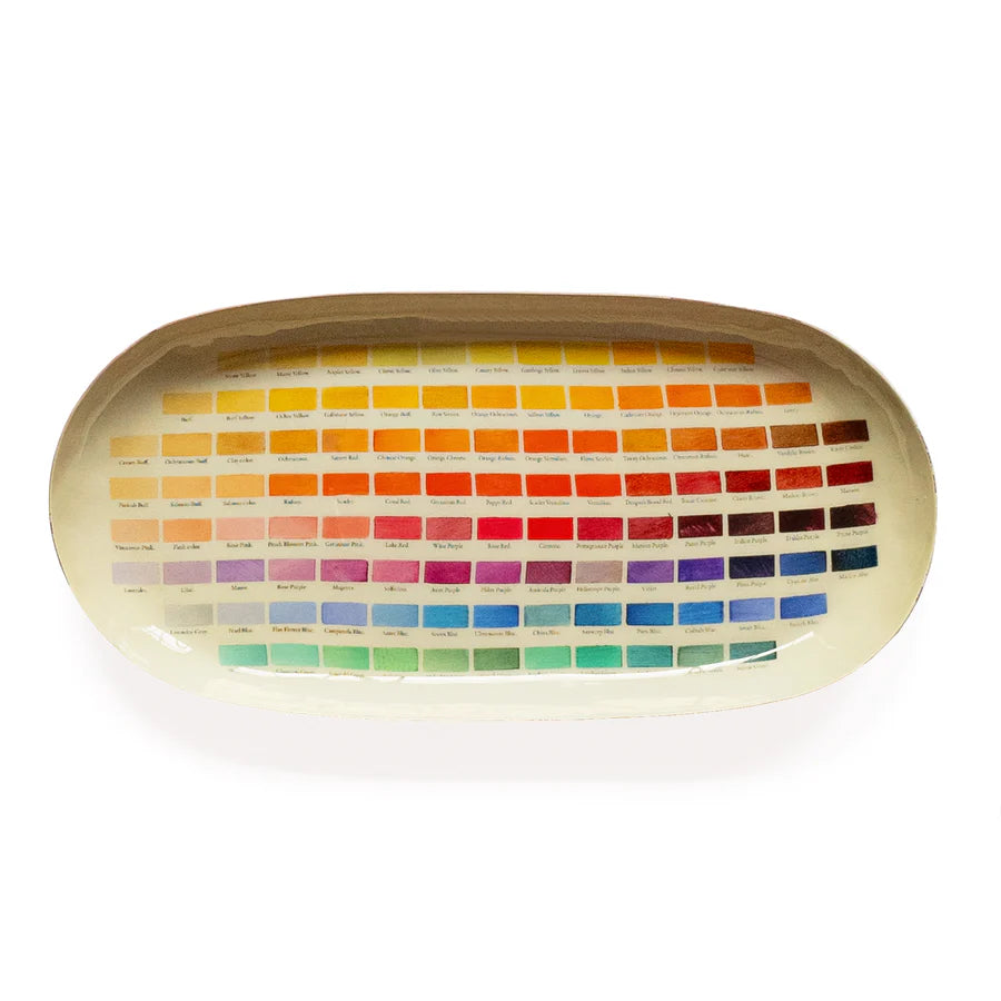 Roomytown UK | Enamel Tray - Oval - Nomenclature of Colours