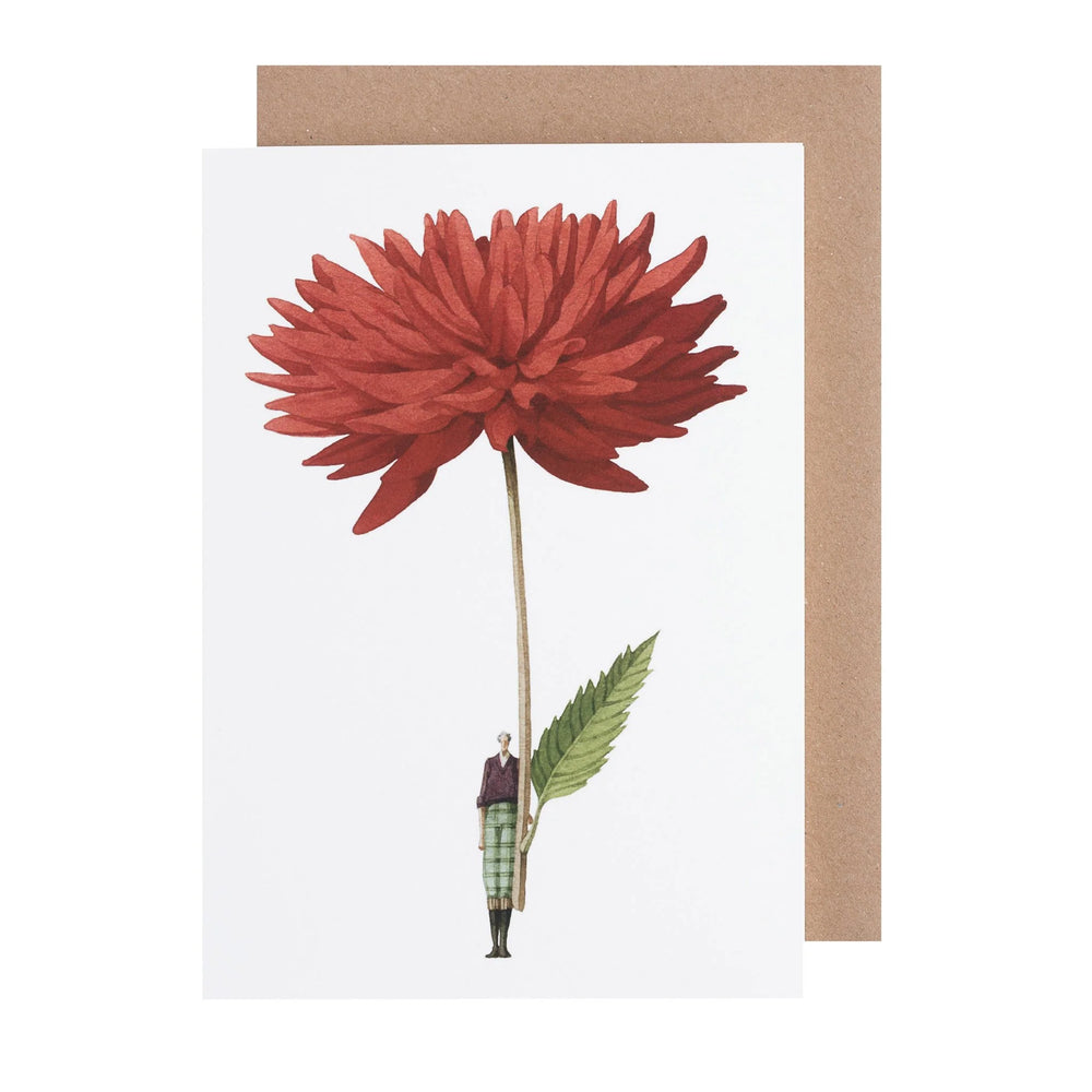 Laura Stoddart | Greeting Card - Dahlia Red