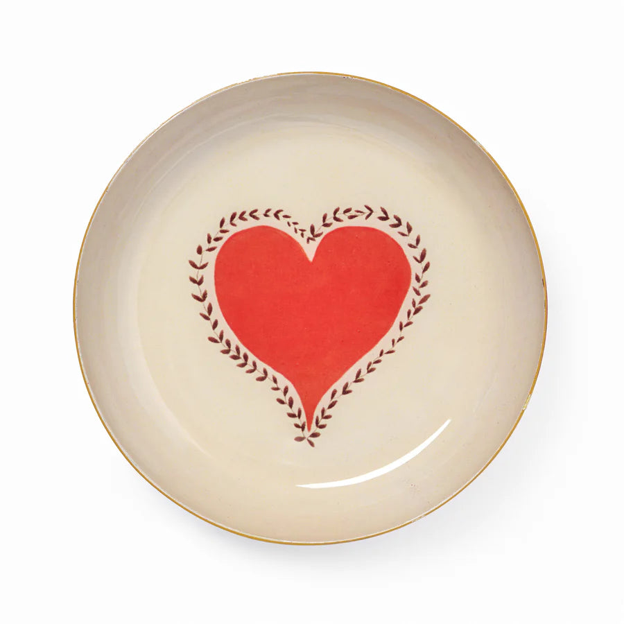 Roomytown | Round Enamel Tray - Small - Heart