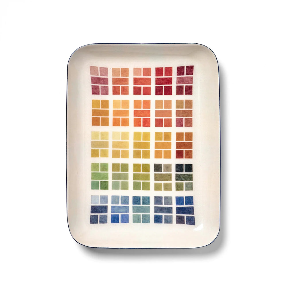 Roomytown | Enamel Tray- Rectangle - Watercolour Swatches