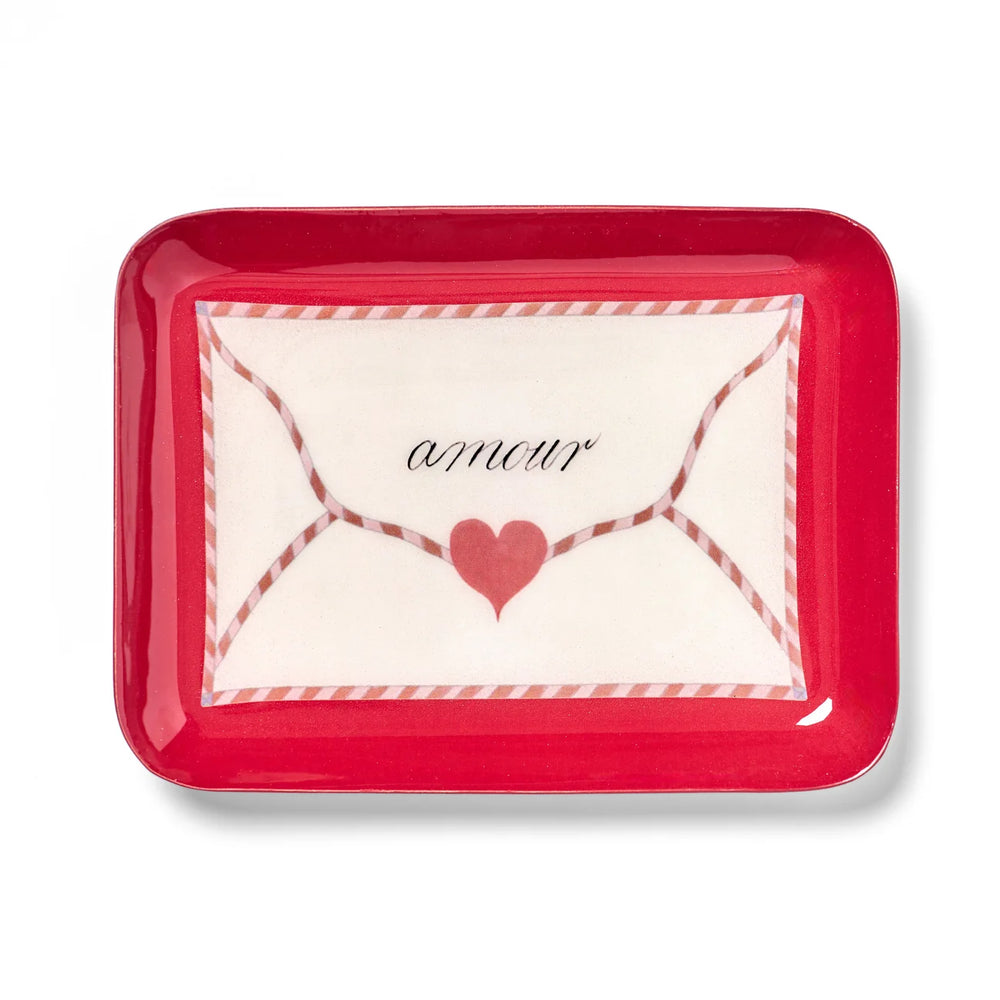 Roomytown | Enamel Tray - Rectangle - Love Letter