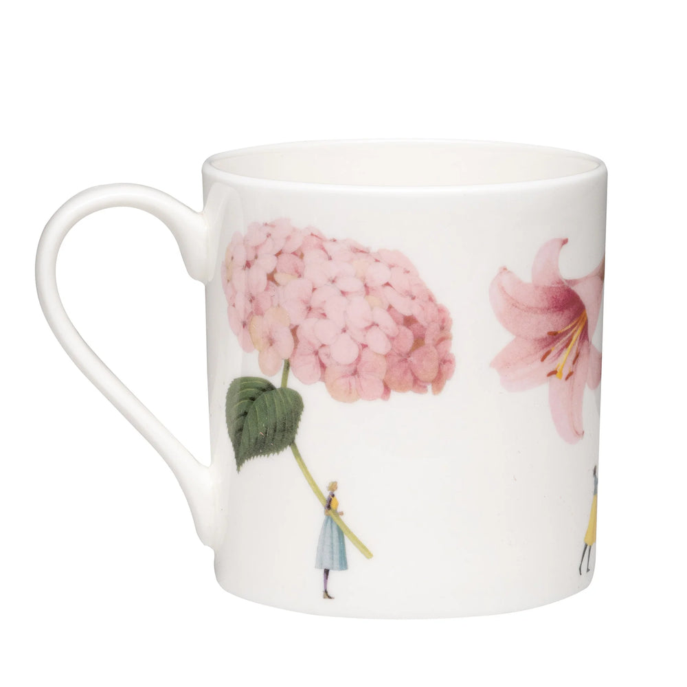 Laura Stoddart | Bone China Mug -  Pink flowers