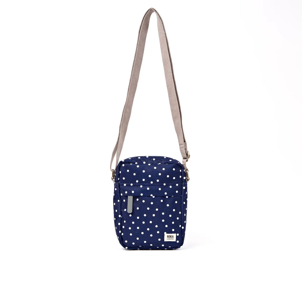 ROKA London | Bond Crossbody - Navy Polka Dot