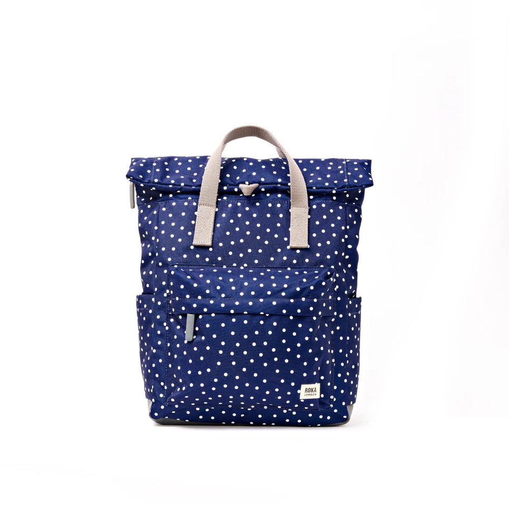 ROKA London | Canfield B - Medium - Navy Polka Dot