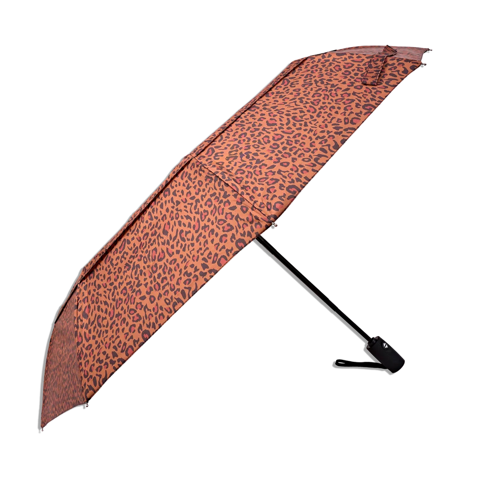 ROKA London | Waterloo Umbrella - Medium - Brown Mini Leopard