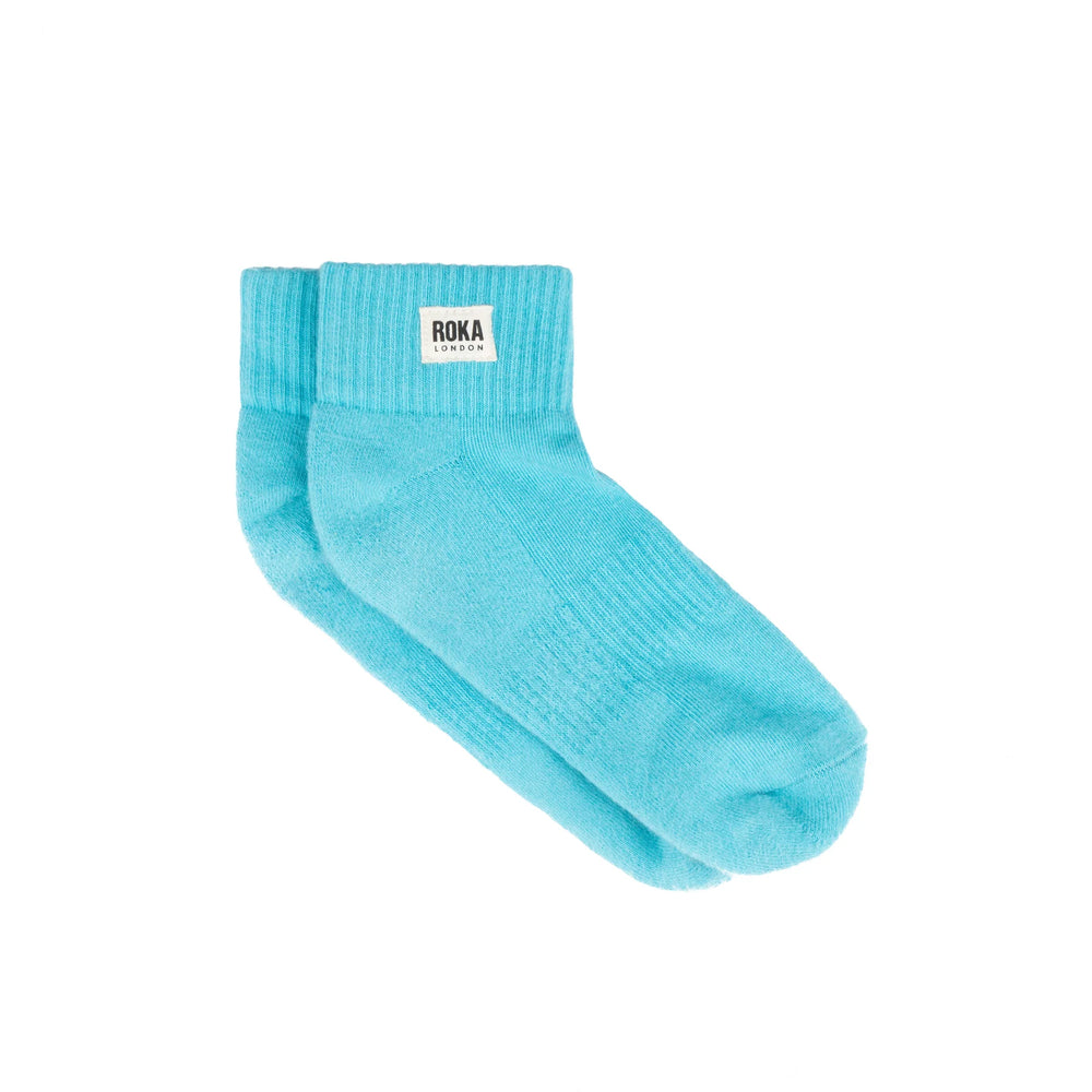 ROKA London | Wembley Ankle Socks - Women - Aquatic Awe