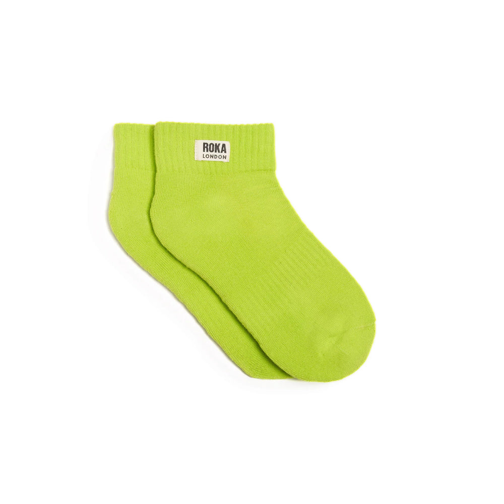 ROKA London | Wembley Ankle Socks - Women - Lime