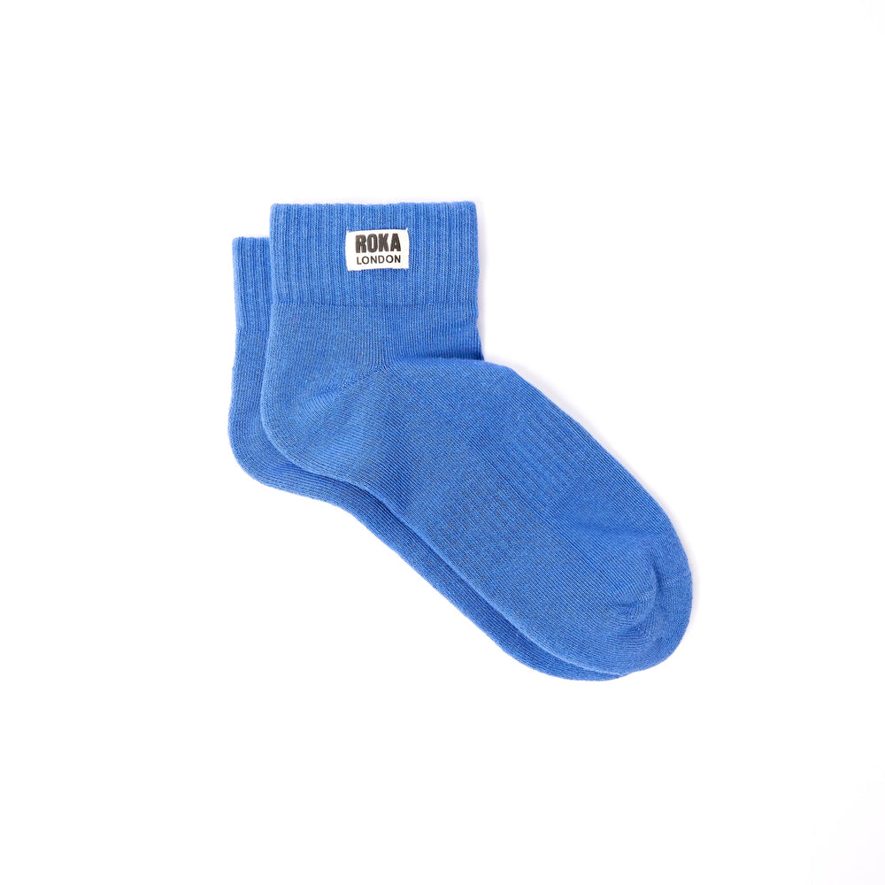 ROKA London | Wembley Ankle Socks - Women - Malibu Blue