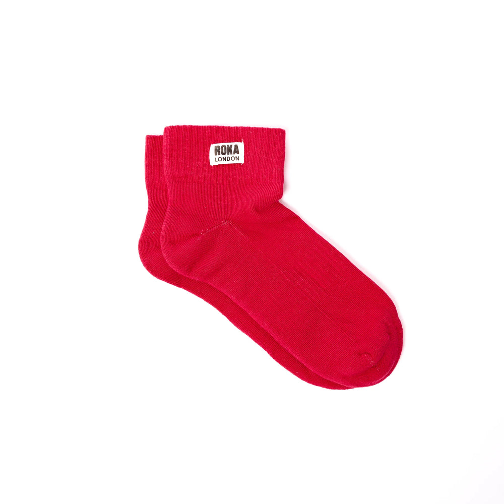 ROKA London | Wembley Ankle Socks - Women - Scarlet