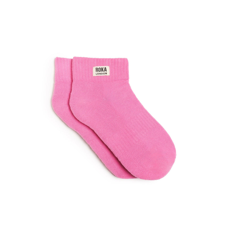 ROKA London | Wembley Ankle Socks - Women - Pink Carnation
