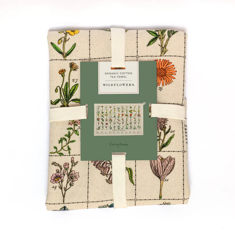 Roomytown | Organic Cotton Tea Towel - Wildflowers
