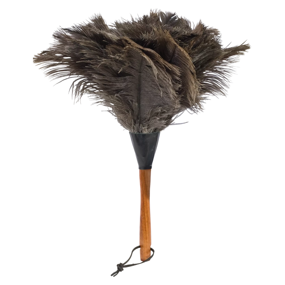 Redecker | Ostrich Feather Duster - Dark - Varnished handle - 35cm