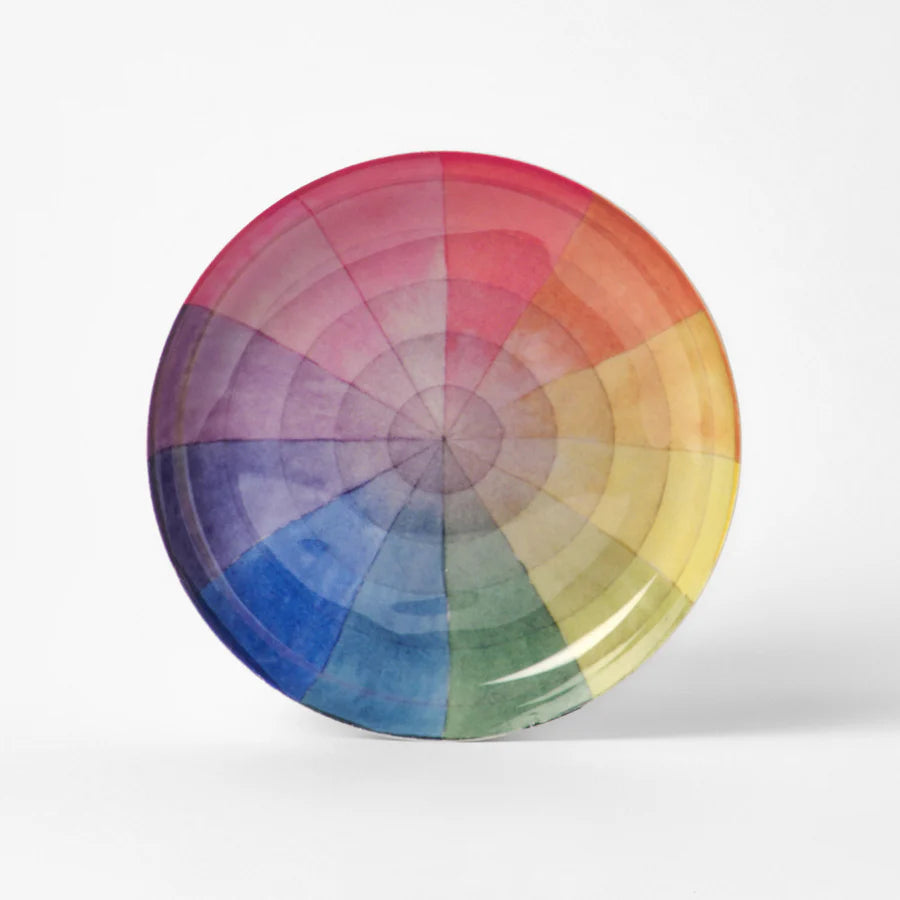 Roomytown UK | Enamel Tray - Round - Vintage Colour Wheel