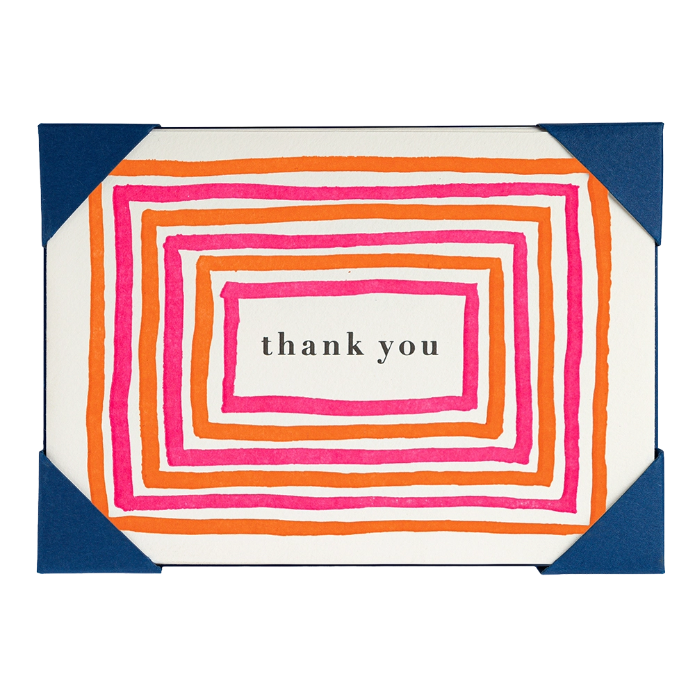 Archivist Gallery | Notelets - Bright Border Thank You