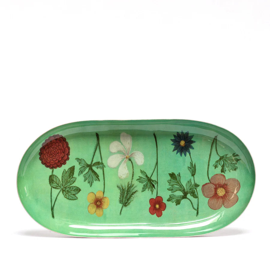 Roomytown | Oval Enamel Tray - Festival of Flowers