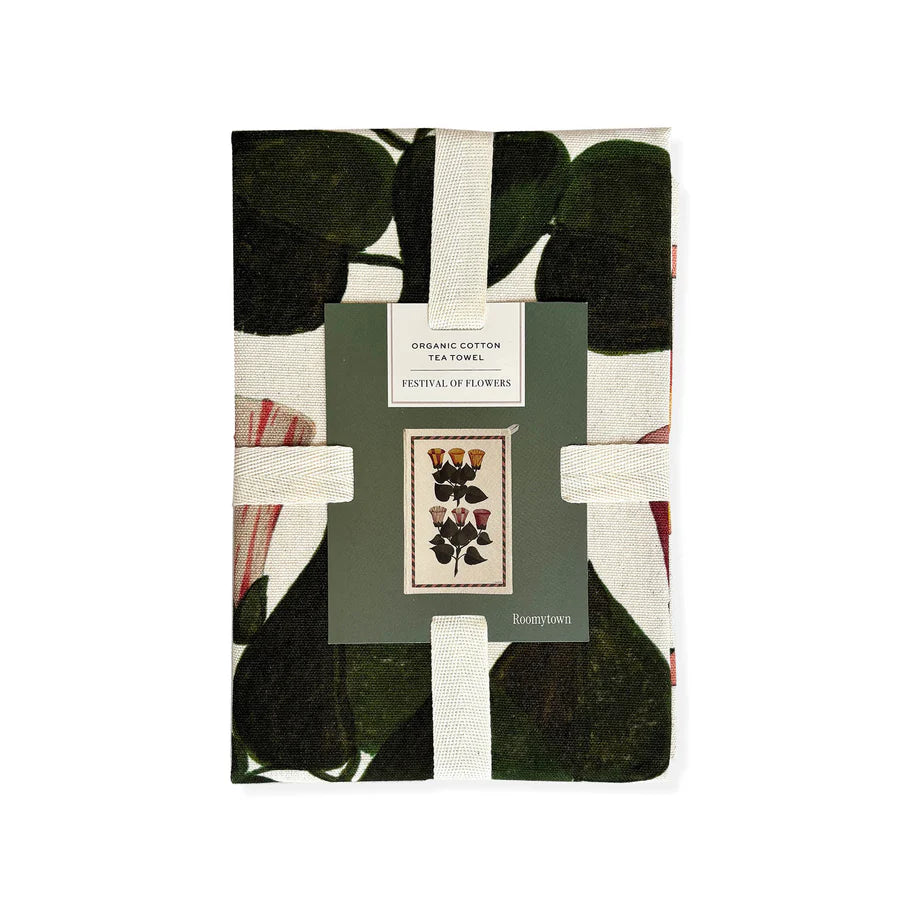Roomytown | Organic Cotton Tea Towel - Festival of Flowers