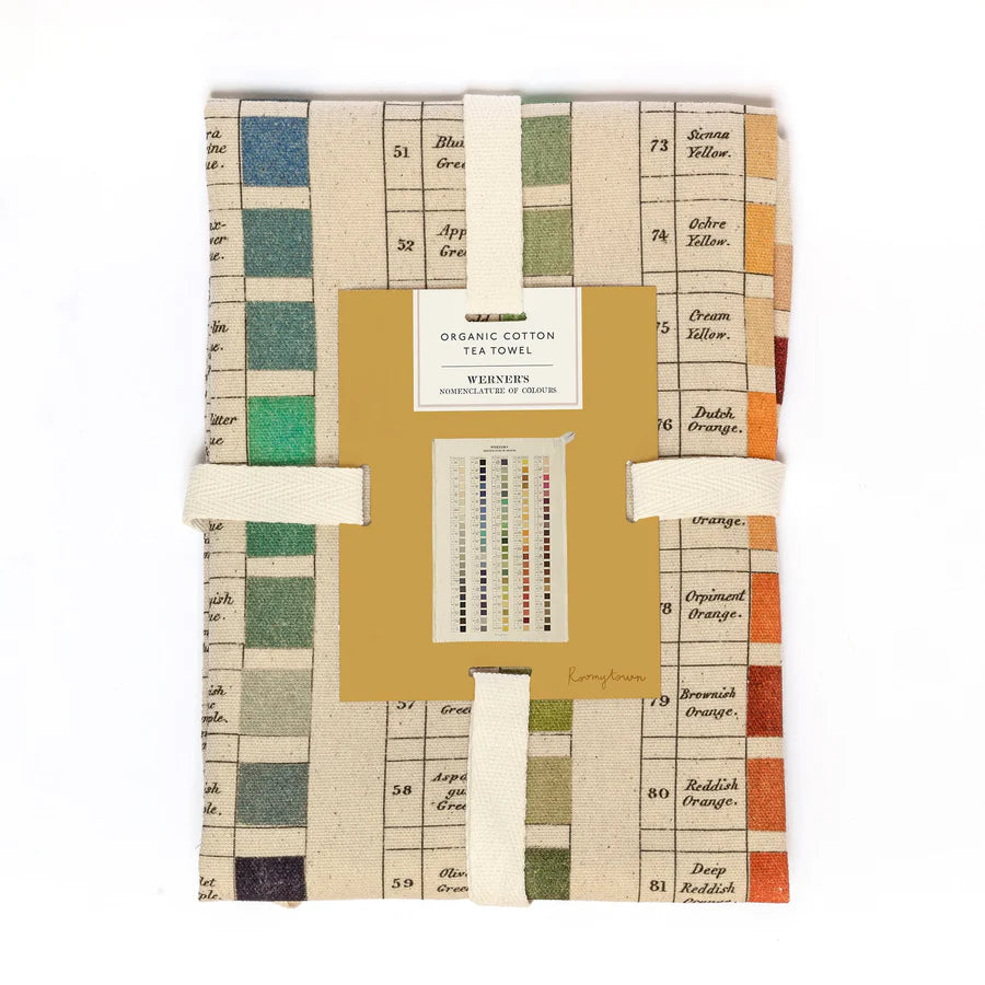 Roomytown | Organic Cotton Tea Towel - Werner's Nomenclature of Colours